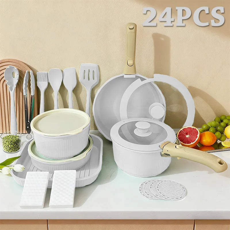 CeramiFlex™ Detachable Cookware 24 Pc Set