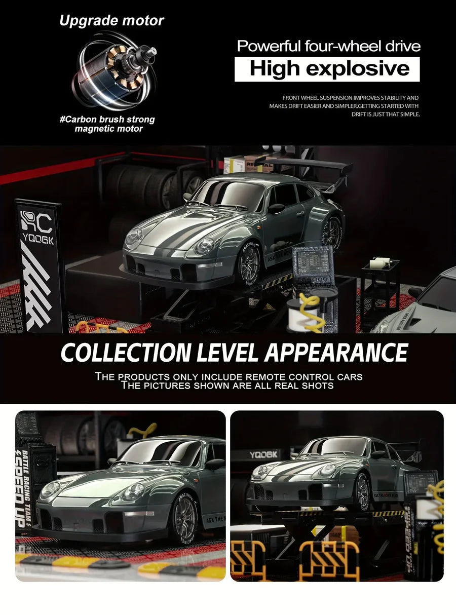 New 4WD Remote Control Drift Car Full Size 1:24 Mini Remote Control Racing Car Model 2.4G Radio High Speed RC Car Boy Toy Gift