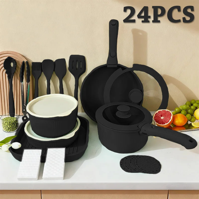 CeramiFlex™ Detachable Cookware 24 Pc Set