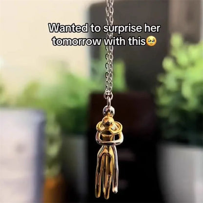 Fashion Hugging Necklace Jewelry Choker Hug Pendant Chain