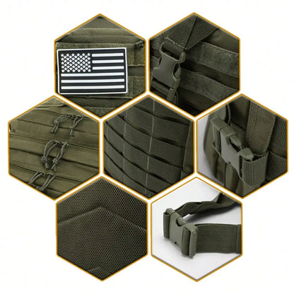 45L Tactical Backpack for Men, Heavy Duty Molle Assault Pack, 3 Day Bug Out Bag for Hiking, Trekking, Hunting, Survival & Gym