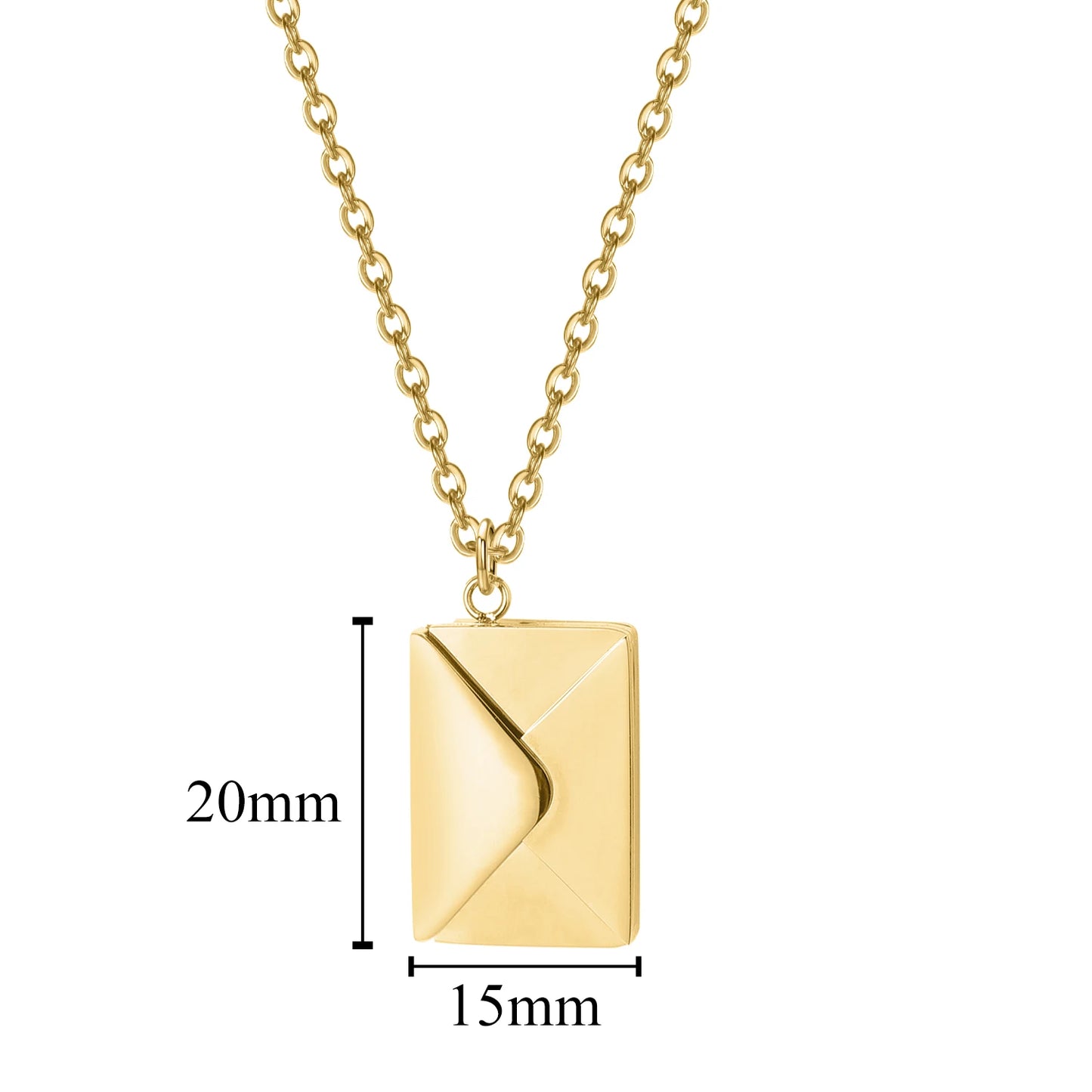 Love Letter Envelope Pendant Necklace Customized Stainless Steel